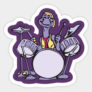 Dinosaur on the Drums - Mesozoic Mind Sticker